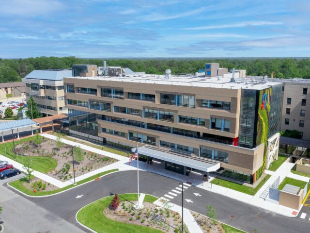 deborah hospital campus with new patient pavilion in front