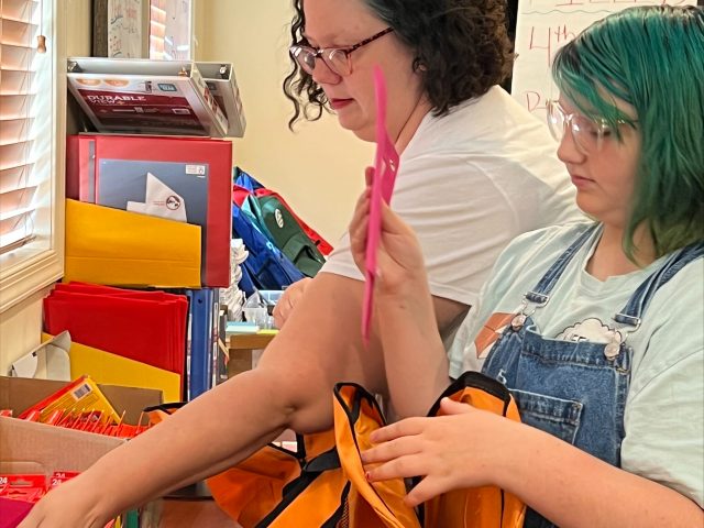 Stuffing Backpacks