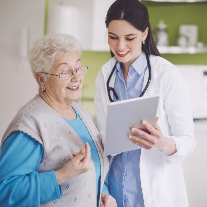 Doctor consulting her patient