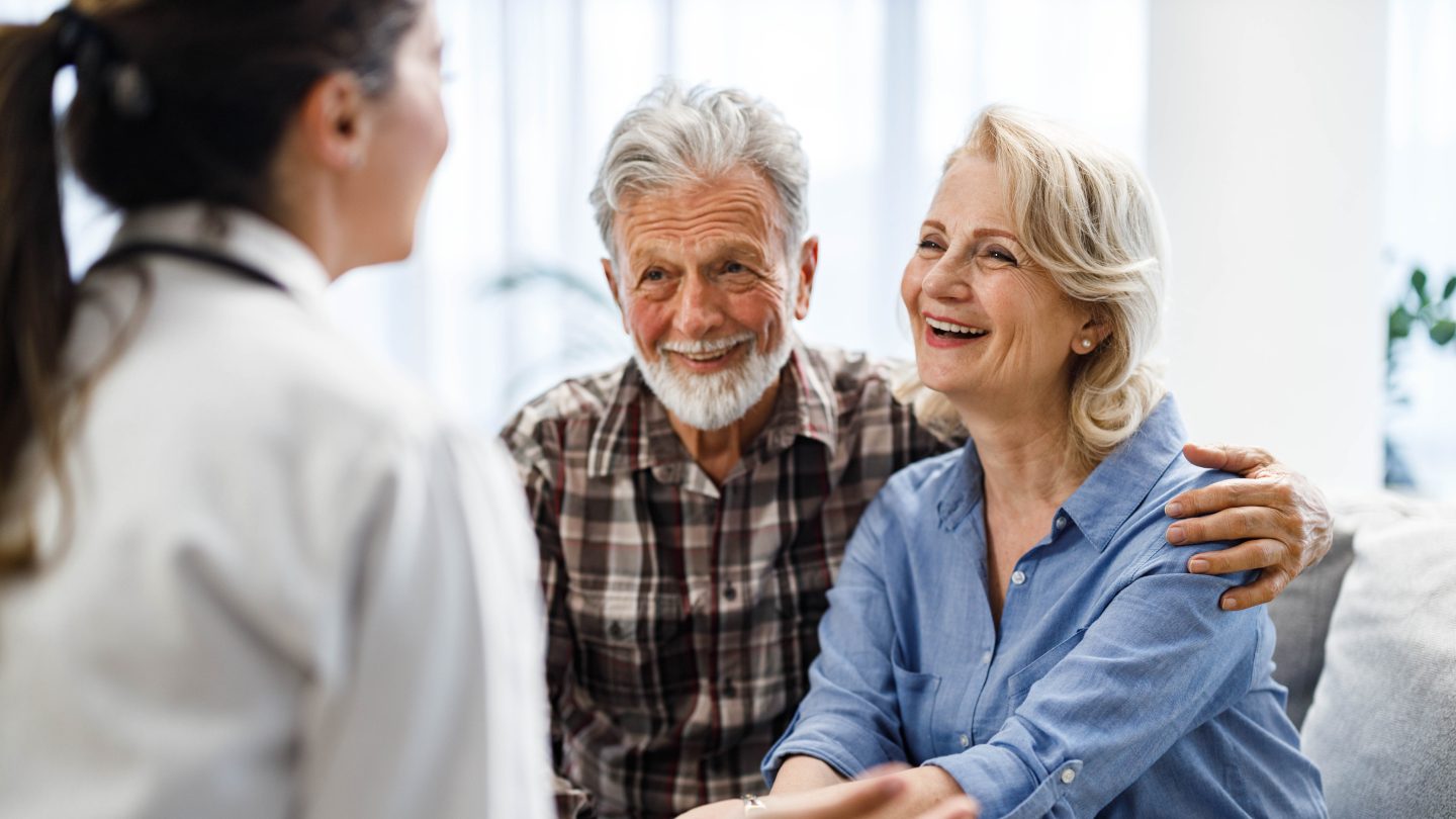 Doctor with couple