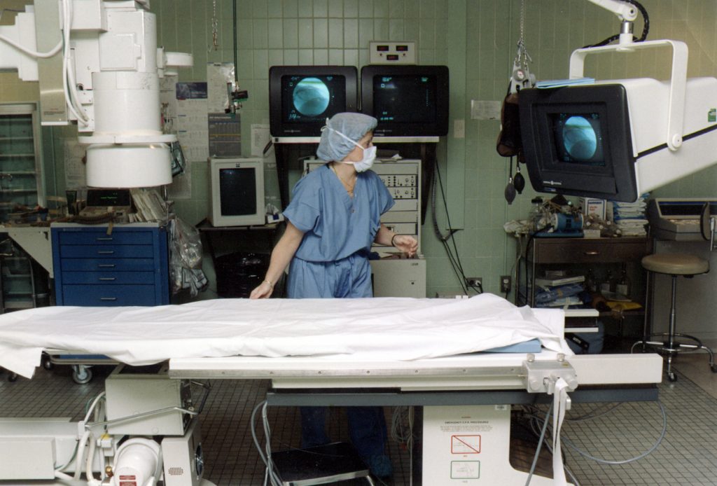 Clinician in cath lab