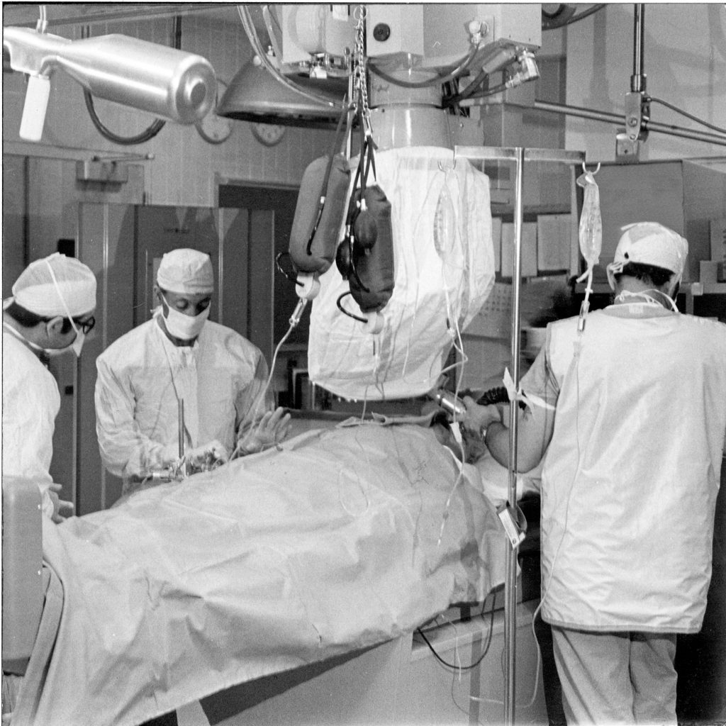 Vintage photo of cath lab