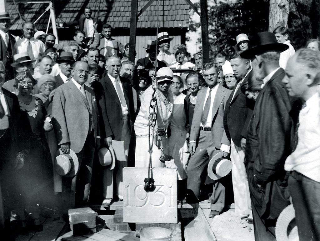 Crowd and cornerstone