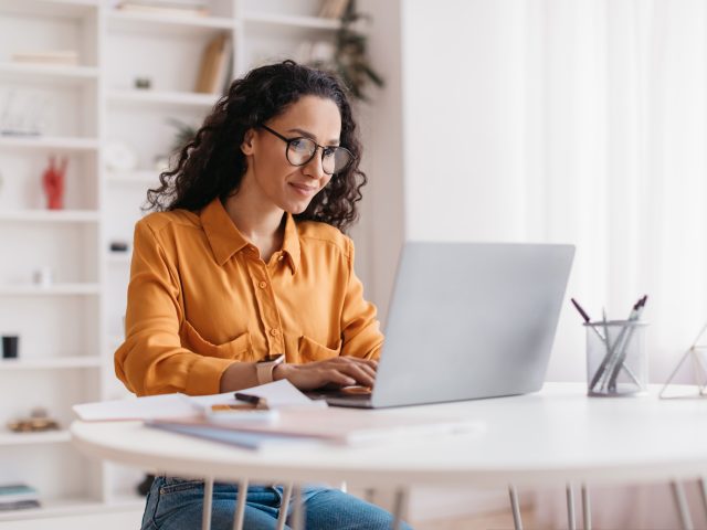 Woman on computer