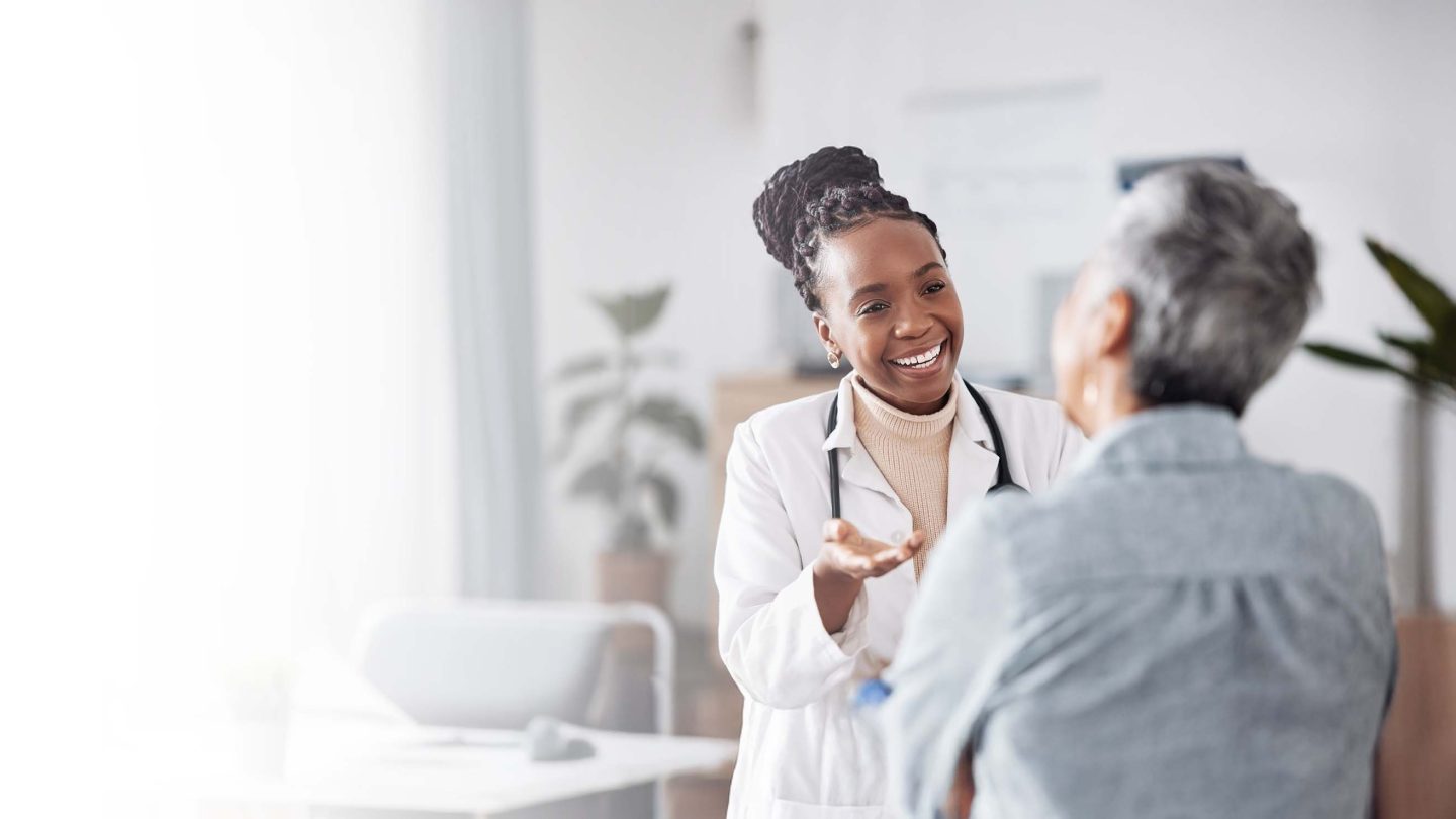 Doctor with patient